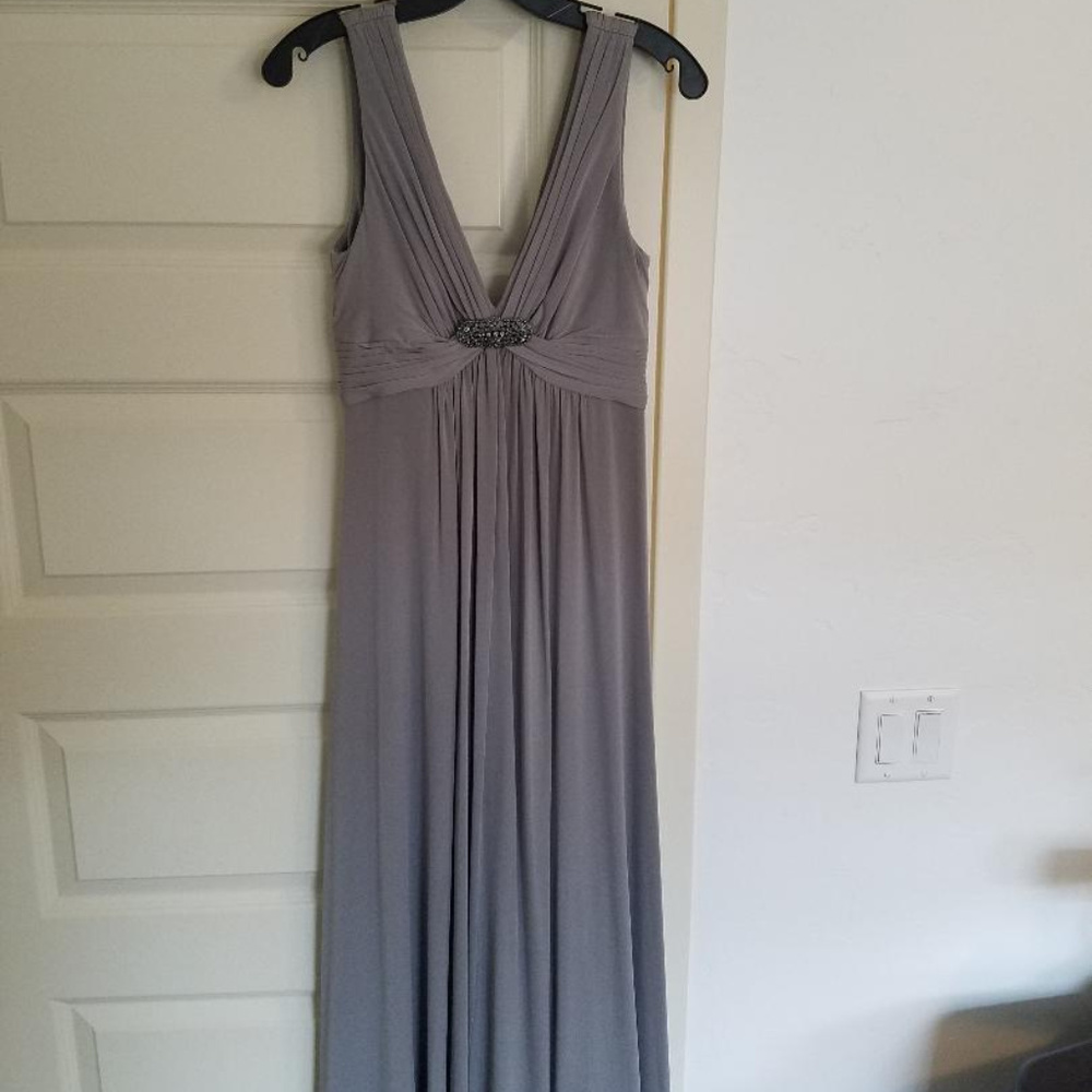 BCBGMAXAZRIA size small long grey dress
